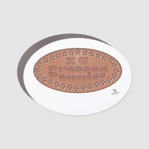 Love Pressed Pennies Fun Collecting Design Car Magnet