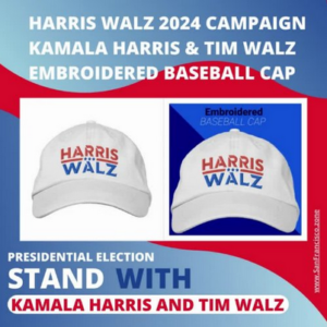 Harris Walz 2024 Campaign Kamala Harris & Tim Walz Embroidered Baseball Cap
