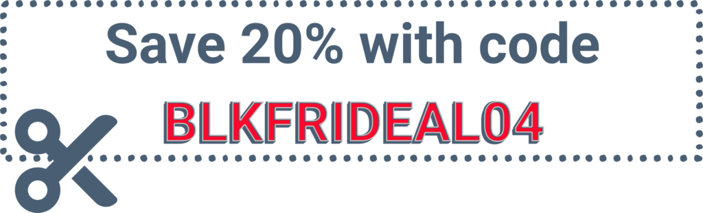 Save 20% with code BLKFRIDEAL04