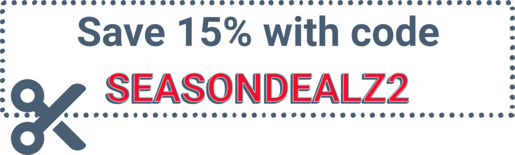 Save 15% with code SEASONDEALZ2