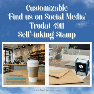 Customizable ‘Find us on Social Media’ Trodat 4911 Self-inking Stamp