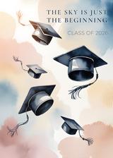 Elegant Sky Is Just the Beginning Graduation Card