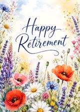 Happy Retirement in Full Bloom
