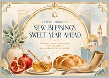 Golden Jerusalem Rosh Hashanah Blessings