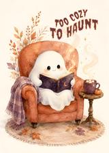 Too Cozy to Haunt – Cute Halloween Ghost