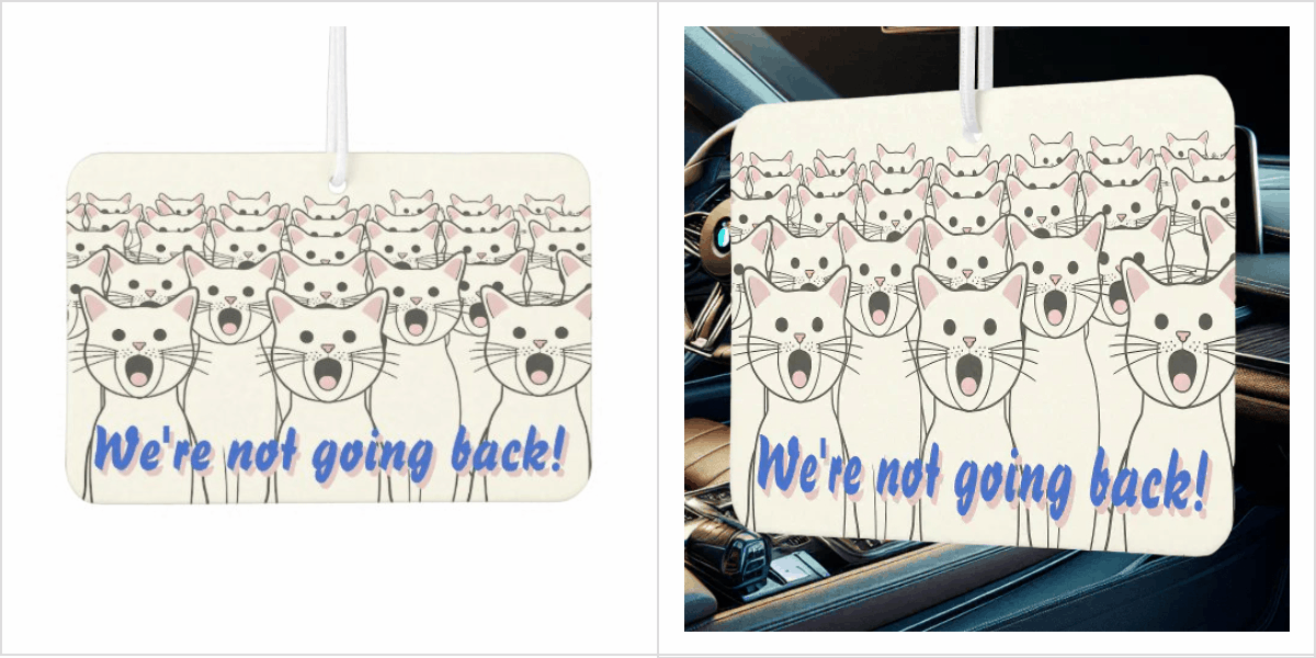 Cat Ladies for Harris Walz – We’re not going back! Air Freshener