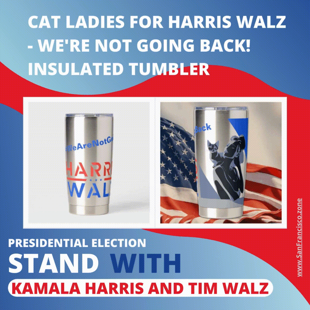 Cat Ladies for Harris Walz – We’re not going back! Insulated Tumbler
