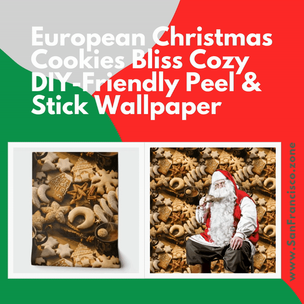 European Christmas Cookies Bliss Cozy Peel & Stick Wallpaper