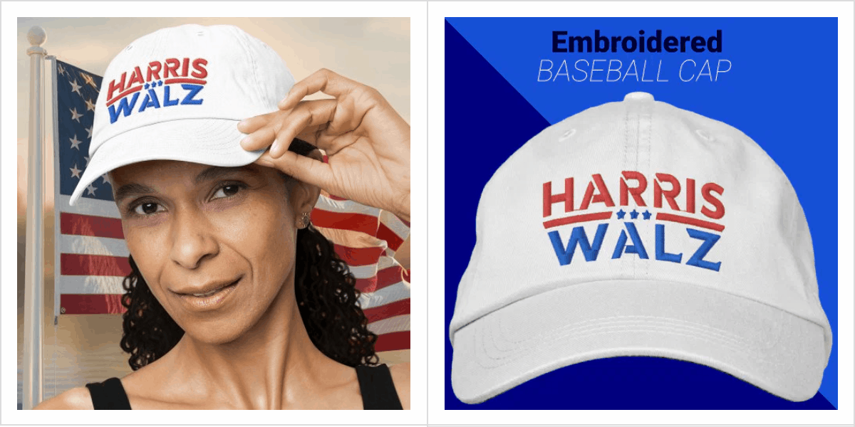 Harris Walz 2024 Campaign Kamala Harris & Tim Walz Embroidered Baseball Cap