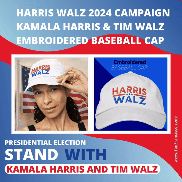 Harris Walz 2024 Campaign Kamala Harris & Tim Walz Embroidered Baseball Cap