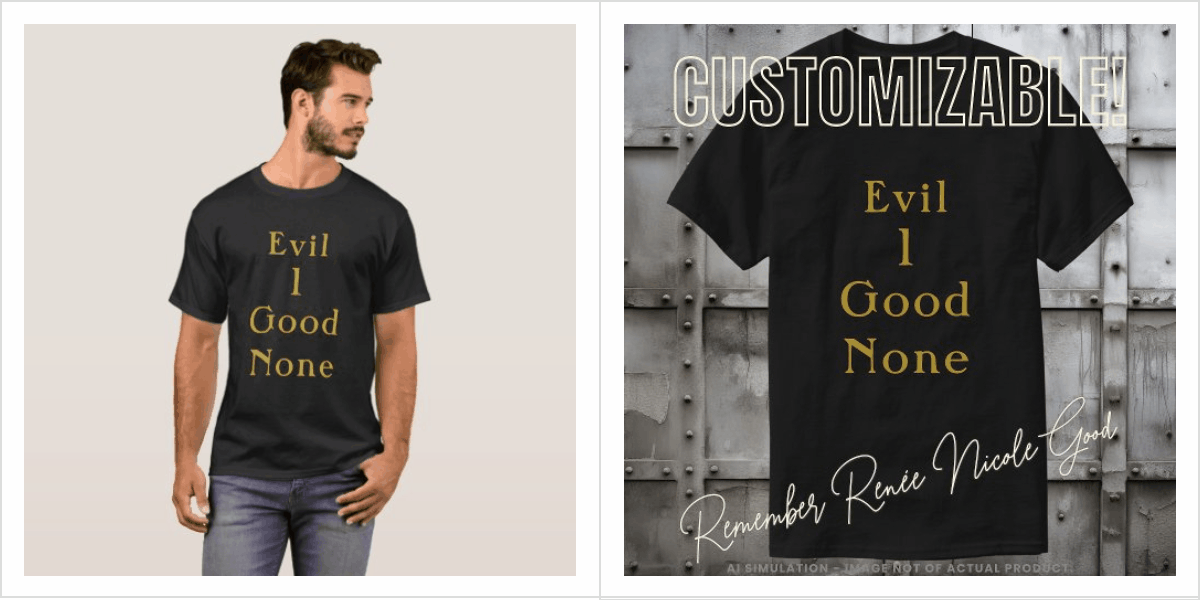 Justice for Renée Nicole Good Gold Statement T-Shirt