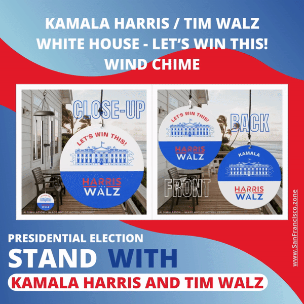 Kamala Harris, Tim Walz White House Let’s Win This Wind Chime