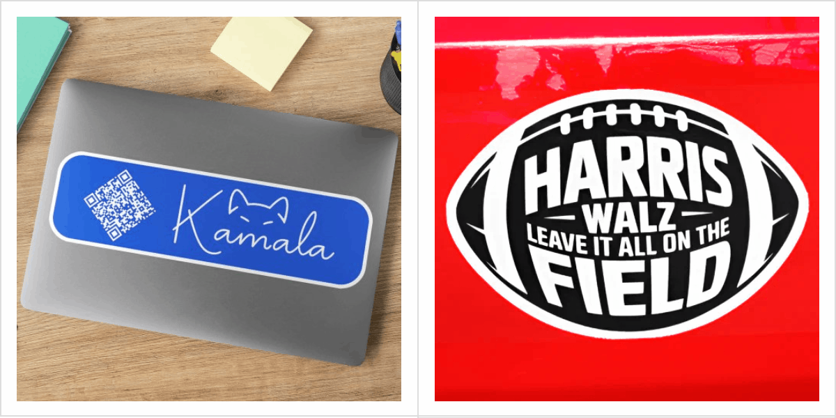 Kamala Harris Walz QR Code Assortment Custom-Cut Sticker