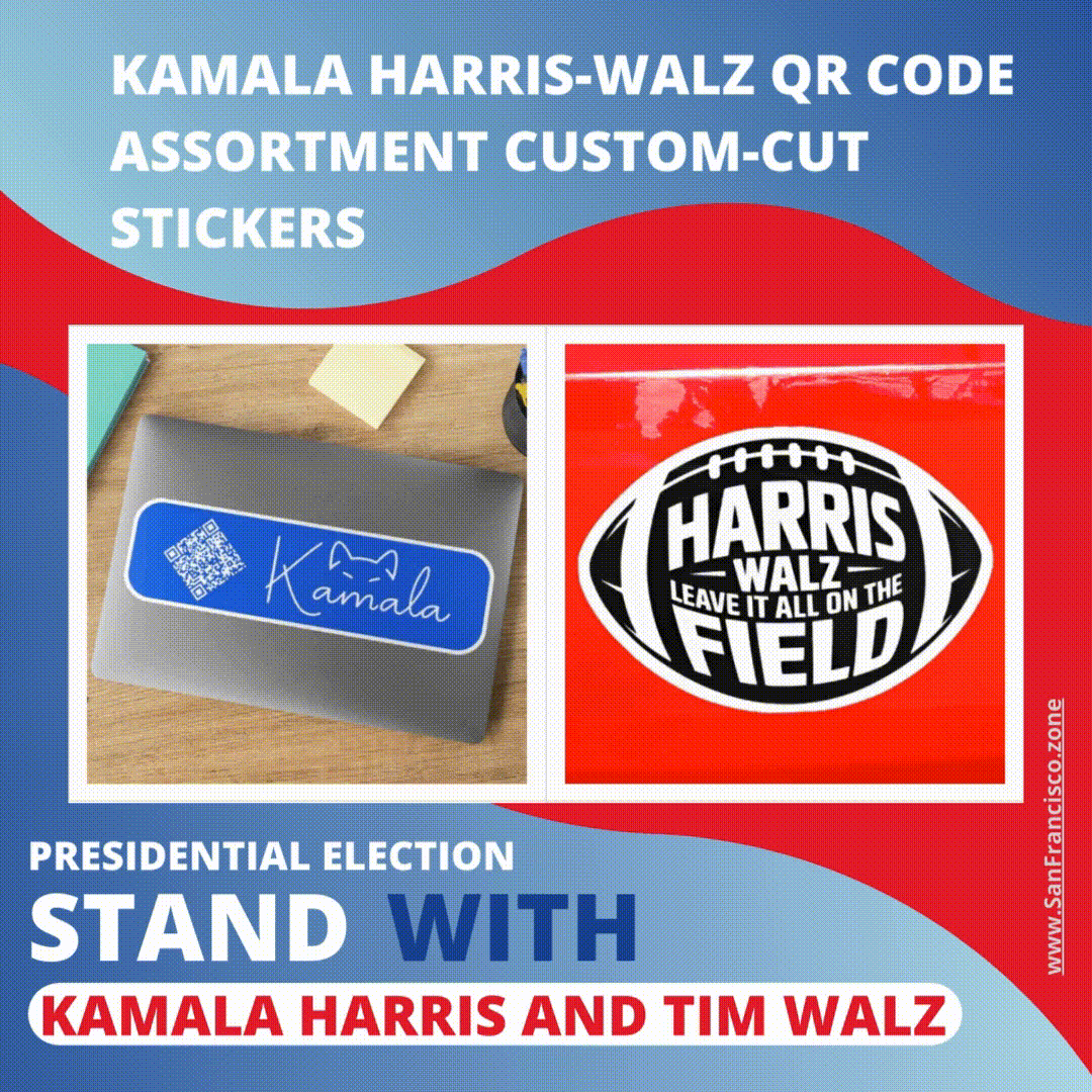 Kamala Harris Walz QR Code Assortment Custom-Cut Sticker