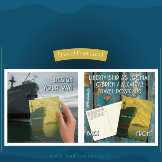 Liberty Ship SS Jeremiah O’Brien | Alcatraz Travel Postcard