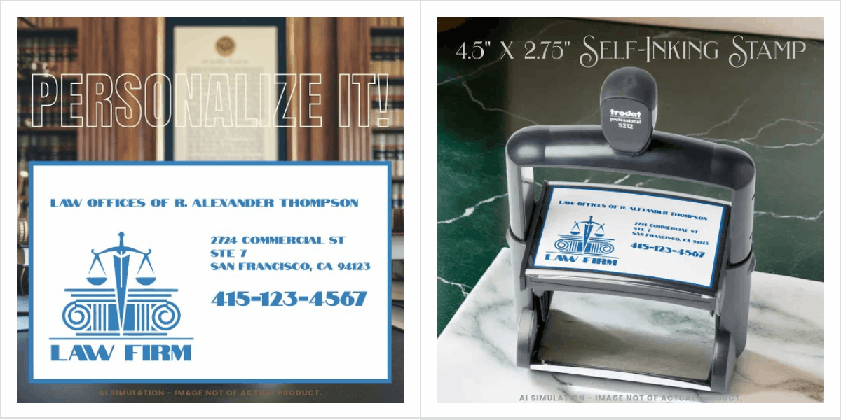 ‘Scales of Justice’ Legal Office Law Firm Attorney Self-inking Stamp