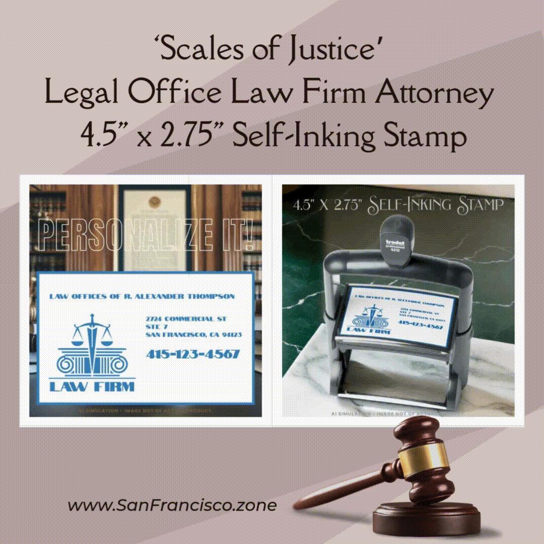 ‘Scales of Justice’ Legal Office Law Firm Attorney Self-inking Stamp